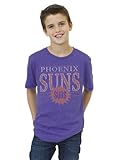 NBA Phoenix Suns Youthヴィンテージヘザー半袖クルーTシャツ、プラム S