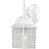Nuvo Lighting 60/4904 Adams One Light Wall Lantern/Arm Down 100 Watt A19 Max. Frosted Glass White Ou