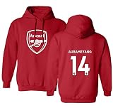 TCAMP ArsenalシャツPierre Emerick Aubameyang # 17メンズパーカースウェットシャツ Youth Large