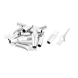 uxcell ケーブルコネクタ銅端子 ラグ配線 ゴムスリーブ 銅 ケーブル端子 シルバートーン