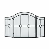 Pleasant Hearth fa328sダイヤモンド3-panel暖炉スクリーン – エスプレッソ仕上げ ブラウン FA328S