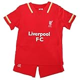 リバプール フットボールクラブ Liverpool FC オフィシャル 赤ちゃん・ベビー用 ユニフォームスタイル 半袖Tシャツ・ショーツ 上下セット (9-12ヶ月) (レッド)