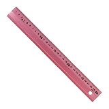 シンワ アルミ直尺 アル助 30cm ペールピンク 65416