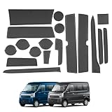 【RUIYA】スズキ エブリィ DA17V DA17W 専用 ラバーマット ゴムマット エブリィワゴン ドアポケット インテリア ラバープレート ノンスリップ 防音 傷防止 滑り止め 防汚れ ノイズ軽減 DA17V エブリイバン エブリイワゴンDA17Wパーツ カスタム アクセサリー 取付簡単 車種専用 ブラック