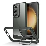ESR Galaxy S23 / S23+ / S23 Ultra スタンドケース レンズスタンド内蔵 米軍MIL規格の落下防止 ワイヤレス充電対応 スリム スタンド付き Classic Kickstand Case for Samsung Galaxy S23/S23+/S23 Ultra【国内正規品】 (S23, クリアーバック)