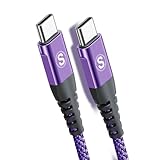 タイプc ケーブル 【3M/1本セットPD対応 60W急速充電】USB C&USB C ケーブル iPhone 17/16/15 充電器 Type-c アイフォン15/いphone15 pro Max,iPad Pro/Air/mini6,MacBookPro,Samsung Galaxy S26/S25/S24/S23/S22/S21,Pixel等Type-c機種対応 (パープル)