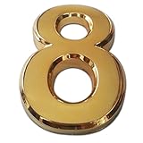 do4u 2パック家&メールボックス数3d Radianメタル番号self-stickメールボックス数をwith反射ゴールドメッキ、ドア、家、メールボックス、ストリートアドレスサイン 2 inches