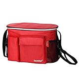 COMVIP マザーズバッグ 防水 ベビーカー用バッグ 保温 ファッション シンプル 単肩 ママ用バッグ 生産祝い プレゼント 外出用 レッド