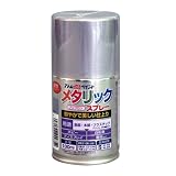 アトムハウスペイント 油性メタリックスプレー 100ML シルバー