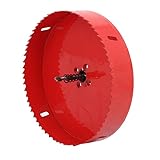 uxcell　ホールソー　高速度鋼　バイメタル カッターツール　レッド　160mm切削直径　M42 HSS