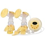 KinYo 電動タイプ さく乳器 ダブルさく乳口 搾乳器 衛生的に母乳を保存 効率的にさく乳できる9段階リズム切替える LCD液晶表示 静かなマナモード<49dB double-core