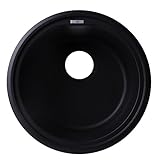 Alfiブランドab1717di 17 "差し込み式ラウンドGranite複合Kitchen Prepシンク 17 Inch AB1717DI-BLA 1