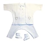 ジャッキー・の赤ちゃんの男の子Star of David Suit カラー: ホワイト
