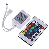 Ruanyi DC12V高品質24キーSMD5050 3528 RGB LEDストリップLEDテープ+ RGBコントロールボックスディマーRGBコントローラ用赤外線リモコン