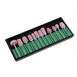 Perfk 12ピース　ネイル　アート　研削工具　セラミックタイル　電気ドリルビット　研削ネイル　爪磨き　 切削工具　マニキュアツール　ネイルシール