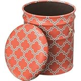 ペール缶スツール(収納付きスツール) スチール (インテリア家具) JAM-236OR オレンジ