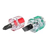 SODIAL(R) ミニショート　スタビーフィリップス　マイナスドライバーセット
