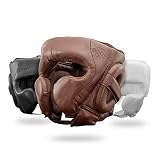 Sanabul Battle Forged プロフェッショナル ボクシング 総合格闘技 キックボクシング ヘッドギア ブラウン XL