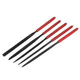 uxcell　ヤスリ　ファイルセット　トライアングル　ラウンドポイント　スクエア　フラット　160mm長さ　5 in 1