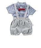 子供服 ベビー服 シャツ サロペット 上下 2点セット オーバーオール 夏 半袖 チェック柄 トップス+ズボン カジュアル 1-4歳