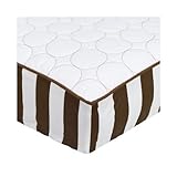 Quilted Circles White/Choc Changing Pad Cover