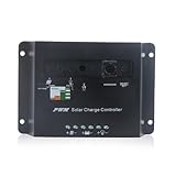 Anself 30A 12/24V ソーラーパネル バッテリー 充電コントローラ レギュレータ 温度補償 ライト＆タイマ制御 PWM