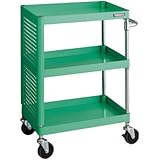 トラスコ フェニックスワゴン 600×400×H880 パネル付 ヤンググリーン PEW-963PL-YG