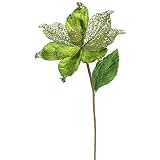Vickerman Magnolia with 8 "フラワーヘッド&用紙Wrapped Wire Stem in 6 /バッグ 22" グリーン QG161513