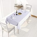 NaturesHome テーブルクロス ビニール 撥水 おしゃれ テーブルカバー カット可能 防水 防油 汚れ防止 耐久 長さ調節 テーブルマット 90x90cm 90x140cm 140x140cm 140x180cm 耐熱 長方形 北欧 お手入れ簡単 多用途 格子縞(厚手 ホワイトチエック柄 90x90cm)……