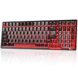 RK ROYAL KLUDGE RK98 Wireless Mechanical Keyboard,100 Keys Triple Mode 2.4G/BT5.1/USB-C, Hot Swappable Gaming Keyboard with Numpad RGB Backlit 3750mAh Battery NKRO, Linear Speed Silver Switch, Black