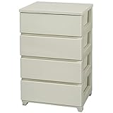 JEJ 収納ケース カラースタイルチェスト4段 アイボリー (1個組)