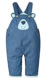 (コ-ランド) Co-land サロペット 子供服 女の子 男の子 オーバーオール 可愛いクマ ベビー パンツ ロンパース お洒落 柔らかい 80 ブルー