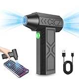 ITEFDTUTNE 電動エアダスター 52m/sを超える風量 超強力 ブロワー 洗車 4段階風力調整 過熱保護 135000RPM