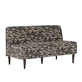 arne ソファ 二人掛け アームレス 日本製 完成品 Lunch 3×6 迷彩 ダークブラウン脚 ベージュ