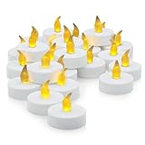 [ 20-pack ] Flameless LEDティーライトキャンドル、リアルな、バッテリ、無香LEDキャンドル、Tealights