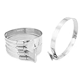 uxcell ホースバンド　調整可能 304ステンレススチール ファスナー 78mm-101mmクランプ範囲 5個入り