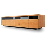 テレビ台 テレビボード 国産 節付き 天然木突板 大容量収納付き 大型テレビ対応 幅200cm オーク