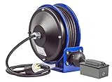 Coxreels PC10-3012-F Compact efficient heavy duty power cord reel with a duplex G.F.C.I. metal indus