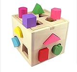 幸せな 知恵のボックス 知育おもちゃ 木製 パズル 子供 赤ちゃん 幼児 はめこみ 形合わせ 知能開発 幾何学認知 積み木 教育おもちゃ 数学 空間認識能力 脳トレ 発育 啓蒙 無臭 子供の日 プレゼ