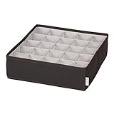 ドウシシャ 仕切り収納ボックス 25マス クローゼット・引き出し用 幅29×奥行32cm ブラウン 【shimauシリーズ】 SM25M-BR