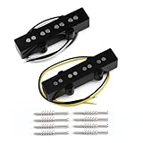 FLEOR アルニコ 5 ジャズ ベース ピックアップ ネック & ブリッジ ピックアップ セット 4 弦 フェンダー ジャズ ベース ギター ピックアップ パーツ