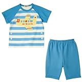 (ミキハウス)ホットビスケッツ　エアプレーン☆６分丈パジャマ 80cm ブルー（15）