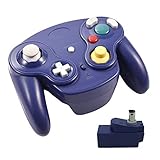 Gaming PS3 コントローラー 2.4ワイヤレスBluetooth接続 ニンテンドーゲームキューブコンソール用Wavebird wiiコントローラーリモートゲームパッドジョイスティック,紫色