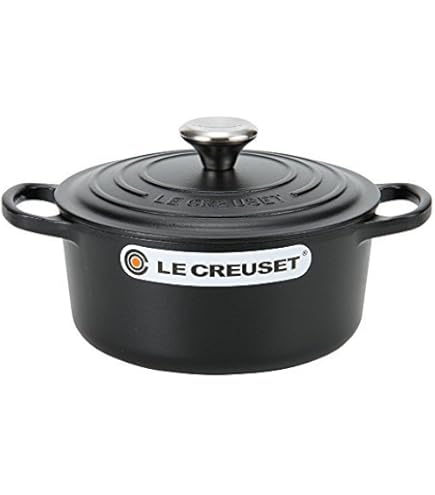 Amazon | ル・クルーゼ名前入りエナメル鋳鉄3-1/2クオート丸型ブレゼ鍋