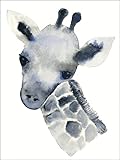 Gentle Watercolor Giraffe by Shannonニューリン – ストレッチキャンバス壁アート 10"x14" BL_NB49802