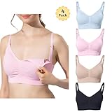 EZCLASSY 組み合わせ産前 産後 授乳ブラ マタニティ ブラジャー ノンワイヤー クロス オープン ホックバックルが簡単 取り外し タイプ 下着 レ (COLOR5) [並行輸入品]