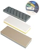 Norton Waterstone Starter Kit: 220/1000 grit stone, 4000/8000 grit stone, SiC flattening stone by No