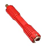 F Fityle 配管用　シンクレンチ　パイプレンチ　キッチン バスルーム　蛇口レンチ - 赤