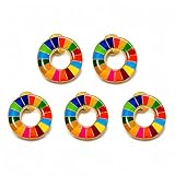 【国連本部公式最新仕様/インボイス制度対応】SDGs バッジ 20mm(小さめ) 金色丸み仕上げ【5個】SDGsバッチ ピンバッチ SDGs 帽子 バッグにも最適 かわいい 留め具15個付き