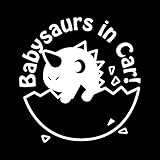 Baby saurs on board カッティングステッカー ホワイト 白